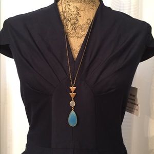 NWT Shoshanna Navy Draped Dress sz 4